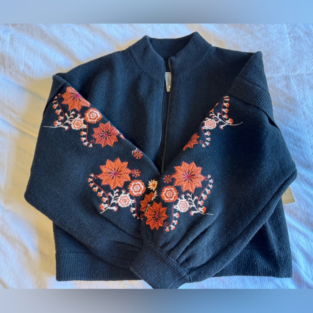 Anthropologie Isla Baltic Bomber Sweater